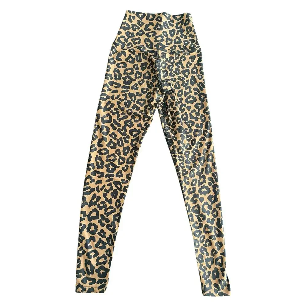 Beach Riot Sport Leopard Print High-Waisted Leggings Size XS EUC